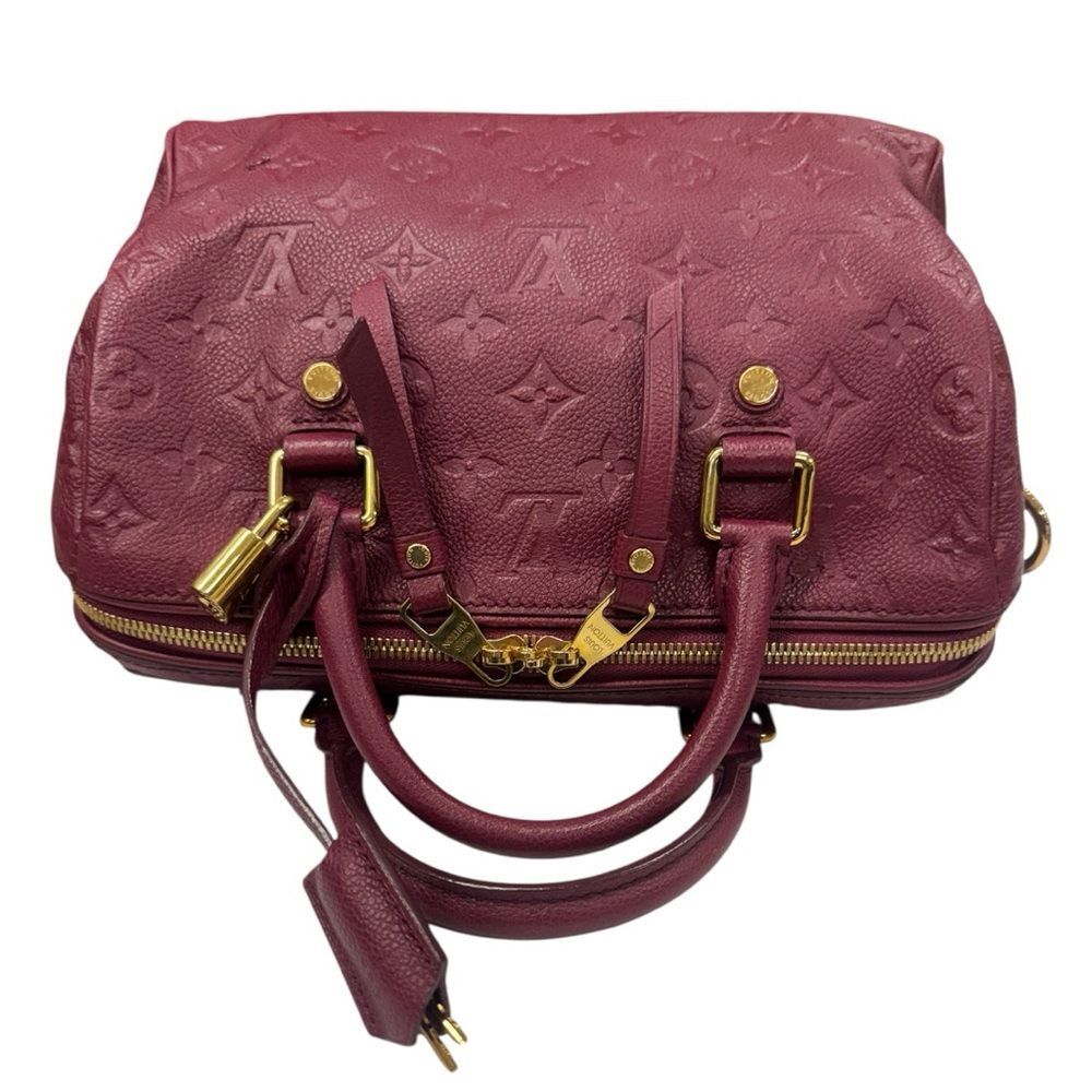 Louis Vuitton Bordeaux Purple LV Monogram Empreinte Speedy Bandoulière 25 Bag - Picture 8 of 16